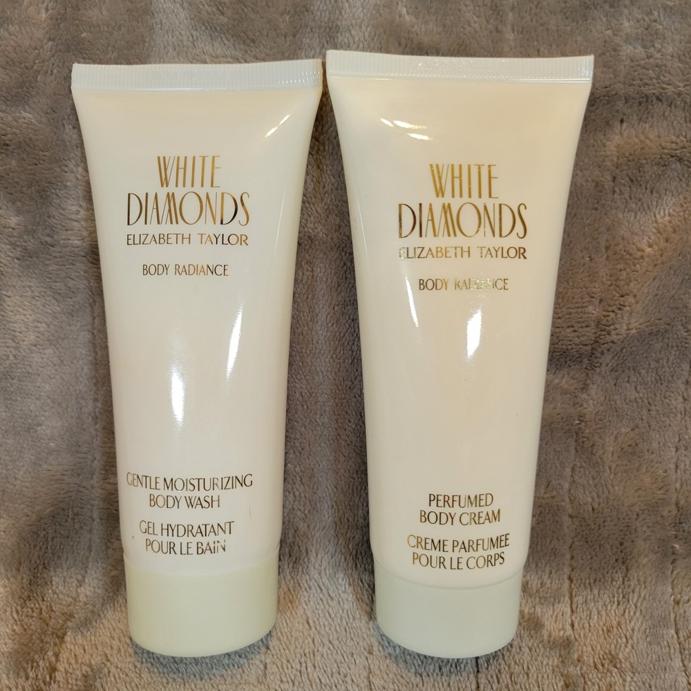 Elizabeth Taylor White Diamonds Body Radiance Body Wash & Cream Duo 3.3oz New
